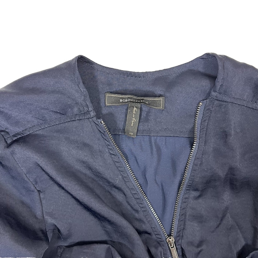 BCBG MaxAzria Shirt Dress Klee Shirt Midnight Blue XS - Picture 4 of 7